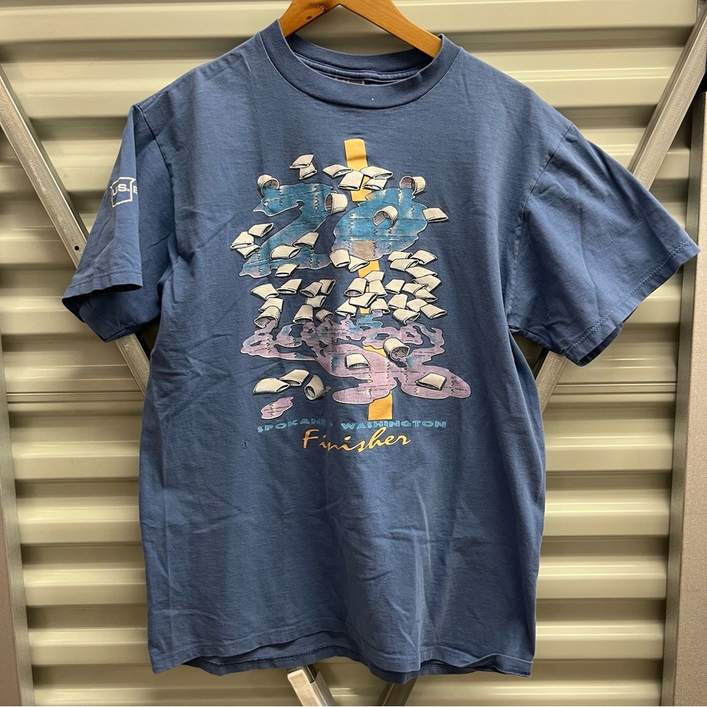 Vintage 96 Bloomsday Finisher Tee On Jerzees Blank (L)(Made in USA 🇺🇸)